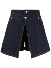 ALEXANDER MCQUEEN DENIM SKIRT SHORTS