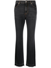Alexander Mcqueen Alexander Mc Queen Slim Black Bell Bottom Jeans In Schwarz