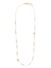 Ferragamo Bead-detail Rolo-chain Necklace In Gold