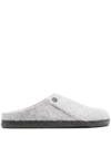 Birkenstock Zermatt Backless Wool-felt Slippers In Light Gray