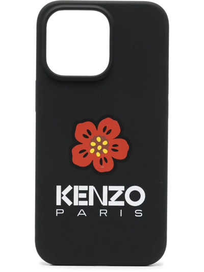 Kenzo Poppy-print Iphone 13 Pro Max Case In Black