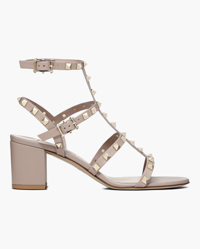 Valentino Garavani Valentino Rockstud Caged 60 Leather Ankle Strap Sandal In Multi