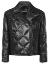 Tom Ford Quilted Leather Jacket In Black