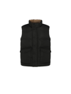 Alexander Mcqueen Men Padded And Quilted Nylon Sleeveless Jacket With Back Mcqueen Graffiti Print In Black/black