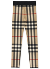 BURBERRY CHECK STRETCH JERSEY LEGGINGS