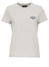 Apc A.p.c. Unisex Boxy T-shirt In Organic Cotton White Short Sleeves Women In Ecru Chine