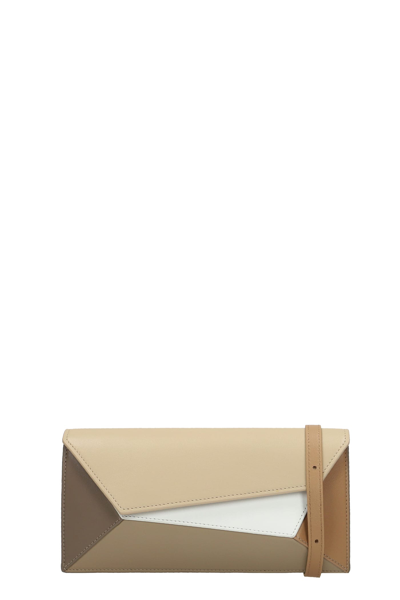 Mlouye Naomi Purse Clutch In Beige Leather