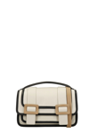 MLOUYE MINI EDDY HAND BAG IN WHITE LEATHER