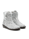 MONNALISA GLITTERED ANKLE BOOTS