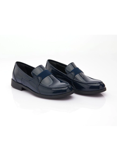 Moustache Kids' Patent Leather Loafers In Blue