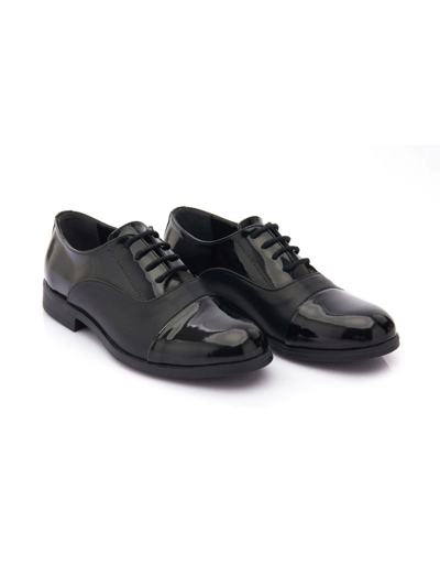 Moustache Kids' Patent Leather Oxford Shoes In Black