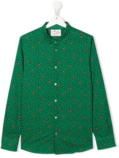 Mc2 Saint Barth Teen Sharouk Tree-print Shirt In Green