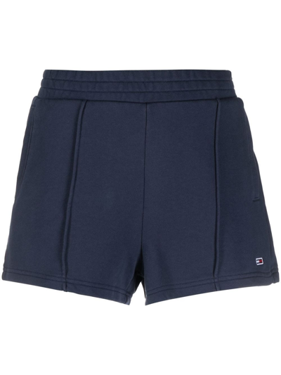 Tommy Jeans Logo-patch Shorts In Blue
