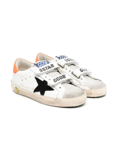 Golden Goose Kids' Old School Touch-strap Trainers In White