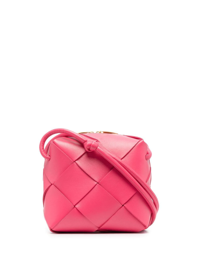 Bottega Veneta Maxi Intrecciato Shoulder Bag In Pink