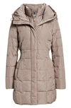 Cole Haan Signature Cole Haan Bib Insert Down & Feather Fill Coat In Cashew