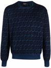 DSQUARED2 MONOGRAM-KNIT JUMPER