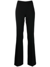 JUST CAVALLI LOGO-PLAQUE FLARED TAILORED TROUSERS