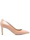Ferragamo High-shine Finish 80mm Pumps In Pink