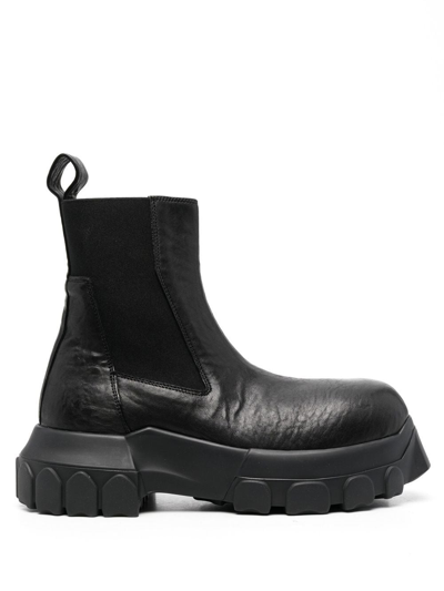 Rick Owens Beatle Bozo Ankle-length Boots In Black