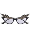 Gucci Hollywood Forever 50mm Butterfly Sunglasses In Black