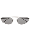 Saint Laurent Cat-eye Silver-tone Sunglasses In Silver