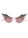 Gucci Hollywood Forever 50mm Butterfly Sunglasses In Pink