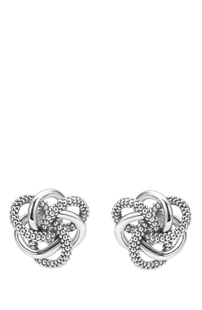 LAGOS LOVE KNOT STERLING SILVER STUD EARRINGS,01-81461-10