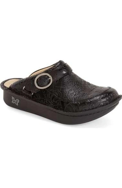 A.w.a.k.e. Seville Water Resistant Clog In Yeehaw Black Leather