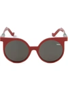 VAVA 'WL001' ROUND SUNGLASSES,WL001RED10870033