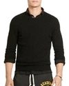 Polo Ralph Lauren Men's Cable-knit Cashmere Sweater In Polo Black