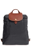 Longchamp Le Pliage Nylon Backpack In Gunmetal