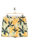 Abound Recycled 5" Volley Swim Shorts In Yellow Reed Paradise Print