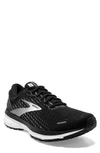 Brooks Ghost 13 Running Shoe In Black/ Blackened Pearl/ White