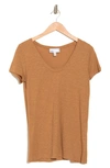 Nordstrom Rack Scoop Neck Slub T-shirt In Tan Dale