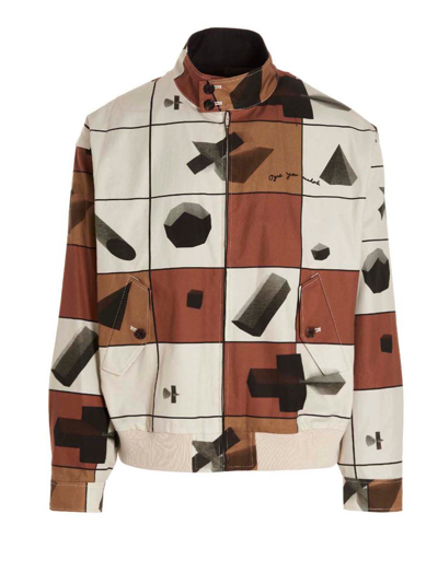 Undercover Graphic Print Cotton Bomber Jacket In Multicolor