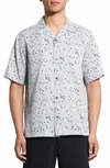 THEORY NOLL FLORAL SHORT SLEEVE BUTTON-UP CAMP SHIRT