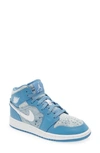Jordan Kids' Air  1 Mid Sneaker In Dutch Blue/ White