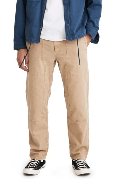 Madewell Relaxed Straight Lightweight Workwear Pants In Drill Khaki