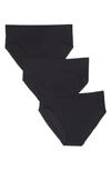 Natori Bliss Flex Bikinis, Set Of 3 In Black