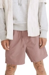 Madewell Re-sourced Everywear Shorts In Frosty Mauve
