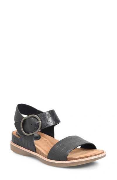 Söfft Bali Sandal In Black Croc