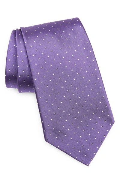Ralph Lauren Polka Dot Silk Tie In Purple