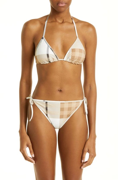 Burberry Beachwear Burberry Swimsuit Womens White Check Trim