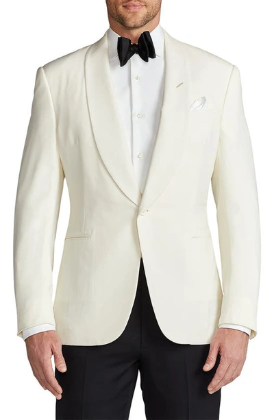 Ralph Lauren Purple Label Gregory Single-breasted Regular-fit Wool Blazer In Parchment Cream