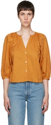 STAUD BROWN DILL BLOUSE
