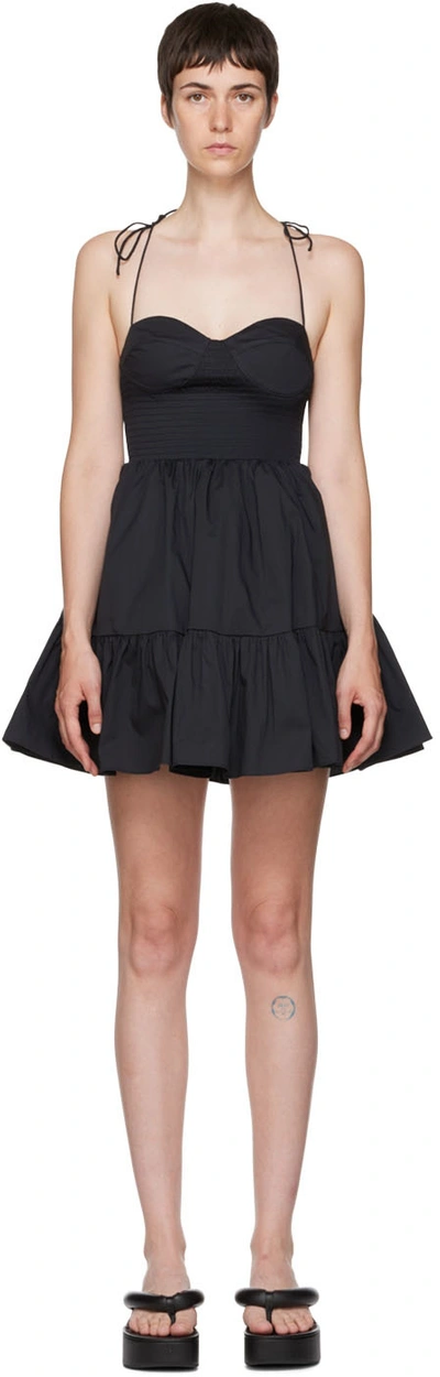 Staud Landry Bustier Mini Dress In Black