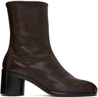 Maison Margiela Brown Leather Tabi Boots