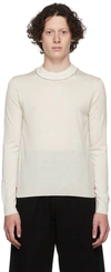 MAISON MARGIELA WHITE WOOL SWEATER