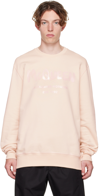 Alexander Mcqueen Graffiti Logo Crewneck Sweatshirt In Ecru
